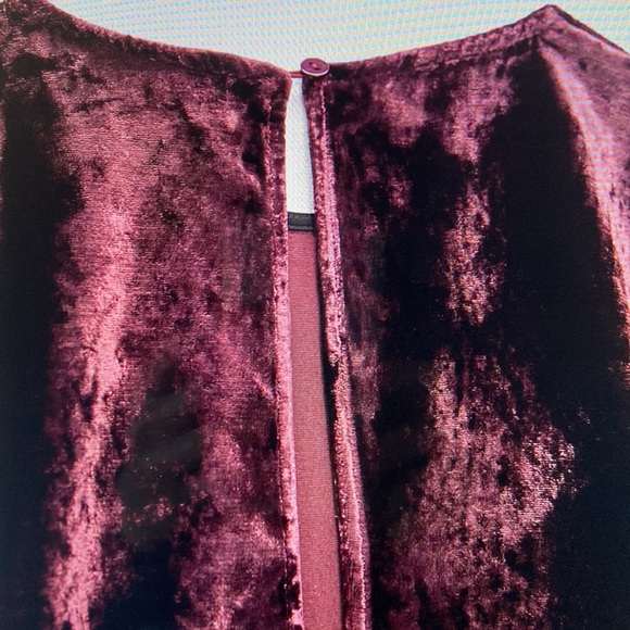 Midi dress plum velvet from Zara festive collection 2022 - Picture 4 of 4